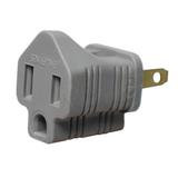 GE 56680 - Grey Grounding Outlet / Socket Adapter (2 Pack) (54302)