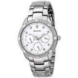 Bulova Women's Quartz Diamond Accent Markers 36mm Bracelet Watch