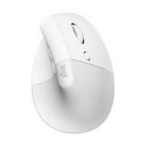 Logitech Lift Ergo Mouse - Optical - Wireless - Bluetooth/Radio Frequency - Off White - USB - 4000 dpi - Scroll Wheel - 6 Button(s) - Small/Medium Han