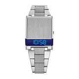 Bulova Computron Mens Silver Tone Stainless Steel Bracelet Watch 96c139, One Size