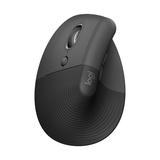 Logitech Lift Ergo Mouse - Optical - Wireless - Bluetooth/Radio Frequency - Graphite - USB - 4000 dpi - Scroll Wheel - 6 Button(s) - Small/Medium Hand