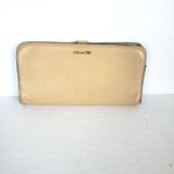 Coach Bags | Coach Wallet Bifold Clutch Tan Beige 8x4 Leather Large Card Holder Logo Long | Color: Tan | Size: Os