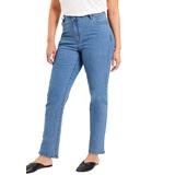 Plus Size Women's June Fit Straight-Leg Jeans by June+Vie in Medium Wash (Size 10 W)