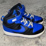 Nike Shoes | Boys' Nike Little Kid Court Borough Mid 2 Sneakers Size 1y | Color: Black/Blue | Size: 1bb