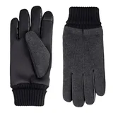 Men's Dockers Stretch Wool Gloves with Knit Cuff and Touch Screen Capability, Size: Large, Dark Grey