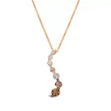 Le Vian® Ombré Pendant Featuring 3/8 Ct. T.w. Chocolate Ombré Diamonds, 1/20 Ct. T.w. Vanilla Diamonds In 14K Strawberry Gold