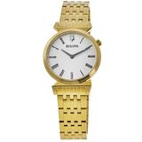 Bulova Regetta White Dial Gold Tone Steel Women's Watch 97L161 97L161