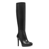 Nine West Women's Casual boots ZBL66 - Black Quiz Me Wide Calf Leather Boot - Women