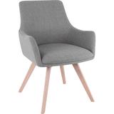 Lorell 25.59" W Fabric Seat Waiting Room Chair w/ Wood Frame Wood in Brown/Gray, Size 21.06 H x 25.59 W x 25.59 D in | Wayfair LLR68560
