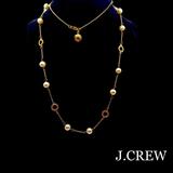 J. Crew Jewelry | J.Crew Bronze Crystal Glass Pearl Necklace | Color: Gold | Size: Os