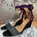 Nine West Shoes | Nine West | Suede Heels | Color: Black/Purple | Size: 7