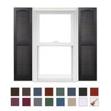 Homeside Open Louver Vinyl Shutters (1 Pair) In Stock Now 14-1/2 Inch x 59 Inch - 050 Black