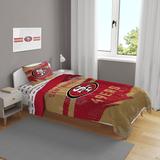 San Francisco 49ers Slanted Stripe 4-Piece Twin Bed Set