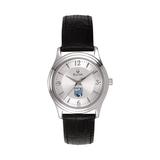 "Women's Bulova Silver Endicott College Leather Watch"