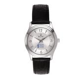 "Women's Bulova Silver Central Ohio Technical College Leather Watch"