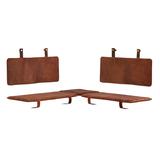 Leather 5-Piece Bench Cushion Set -Two 2 Seat, One Corner Cushion & Two Back cushions - Ballard Designs