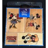 Disney Art | Disney Mickey Mouse Memories Wood Mounted Stamp Set. | Color: Black/Red | Size: Os