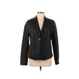 Kenneth Cole REACTION Blazer Jacket: Below Hip Black Solid Jackets & Outerwear - Women's Size Medium