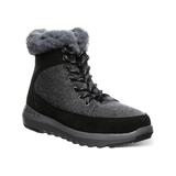 BEARPAW Women's Cold Weather Boots BLACK/GRAY - Black & Gray Cheryl Water-Resistant Wool-Lined Boot - Women