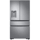 Dacor Transitional DRF36C000SR 36 Freestanding 4 Door French Door Refrigerator with 22.6 Cu. Ft. Total Capacity External Water Dispenser Ice Maker FreshZone Drawers LED Lighting Stainless Steel