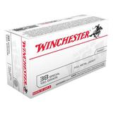 "Winchester USA Handgun .38 Special 130 Grain Full Metal Jacket Centerfire Pistol Ammo 50 Rounds"