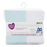 Parent s Choice Fitted Crib Sheets Mint/White 2 Count