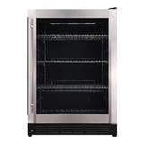 Vissani 23.4 in. 50 Bottle, 154 Can, Wine and Beverage Cooler with Stainless Steel Door, Stainless and Black