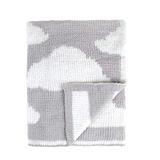 Tadpoles Ultra-Soft Chenille Knit Baby Blanket Grey/White