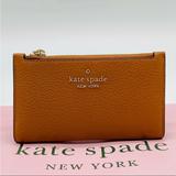 Kate Spade Bags | Kate Spade Small Slim Bifold Wallet Leather | Color: Brown/Gold | Size: Os