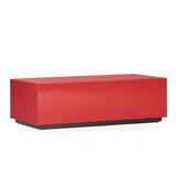 Orren Ellis Mcmartin Block Coffee Table Mirro/Glass in Red, Size 15.0 H x 47.2 W x 23.2 D in | Wayfair 703C07A6C24D44058D3BB6A6E1CCAE9F