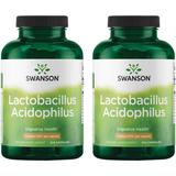Swanson Premium Lactobacillus Acidophilus 2 Pack Supplement Vitamin 1 Billion CFU 250 Caps Probiotics