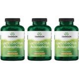 Swanson Premium Lactobacillus Acidophilus 3 Pack Supplement Vitamin 1 Billion CFU 250 Caps Probiotics