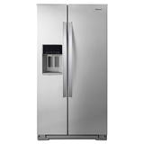 Whirlpool 20.6-cu ft Counter-depth Side-by-Side Refrigerator with Ice Maker (Fingerprint Resistant Stainless Steel) | WRS571CIHZ