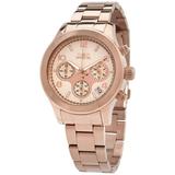 Invicta Angel Chronograph Rose Dial Rose Gold-tone Ladies Watch 19218
