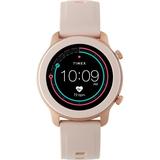 Timex Women s Metropolitan R AMOLED Blush/Rose Gold 42mm Smartwatch GPS & Heart Rate Silicone Strap