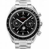 Omega Speedmaster Moonwatch Co-Axial Master Chronometer Moonphase Chronograph 44.25 mm Automatic Black Dial Steel Men s Watch 304.30.44.52.01.001