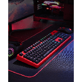 AUKEY Mechanical Gaming Keyboard RGB LED Rainbow Backlit Wired Keyboard with Red Switches for Laptop PC (104 Keys Red)