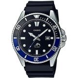 Casio Men s Sports Quartz 200m Stainless Steel/Black Resin Watch MDV106B-1A1V