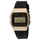 Casio Men s Casual Digital Black Resin Sport Watch Gold Case F91WM-9A