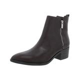 Esprit Womens Tatiana Faux Leather Block Heel Ankle Boots Brown 6 Medium (B M)