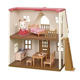 Calico Critters Red Roof Cozy Cottage Dollhouse Playset with Figure Furniture and Accessories