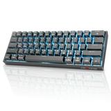 Velocifire M1 TKL61WS 60% Mini Wireless Mechanical Keyboard Compatible with Mac OS and Windows OS(Black)