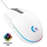 Logitech G203 Lightsync Wired Gaming Mouse - White