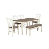 Linon Home Dining Sets White - White Jane Six-Piece Dining Set