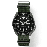Seiko Men s Automatic 5 Sports Green Nylon Strap Watch 42.5mm