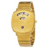 Gucci Grip Quartz Gold Dial Unisex Watch YA157409