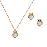 Kate Spade Jewelry | Kate Spade Into The Woods Owl Necklace Earrings Matching Set | Color: Gold/White | Size: Os
