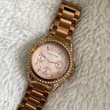 Michael Kors Accessories | Michael Kors Gold Watch With Crystals | Color: Gold/Pink | Size: Os