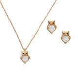 Kate Spade Jewelry | Kate Spade Into The Woods Owl Necklace Earrings Matching Set | Color: Gold/White | Size: Set