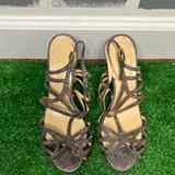 Kate Spade Shoes | Kate Spade New York Women Strappy Sandals Size 7.5b Made In Italy | Color: Silver | Size: 7.5